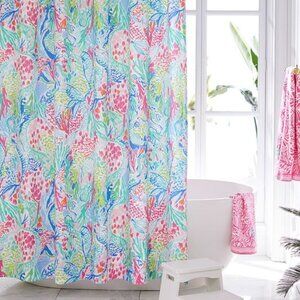 PBK x Lilly Pulitzer Mermaid Cove Shower Curtain NWT
